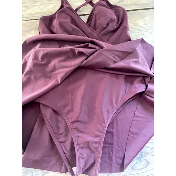 Cupshe One Piece Modest Bathing Suit Womens S Wine Color - Picture 8 of 8